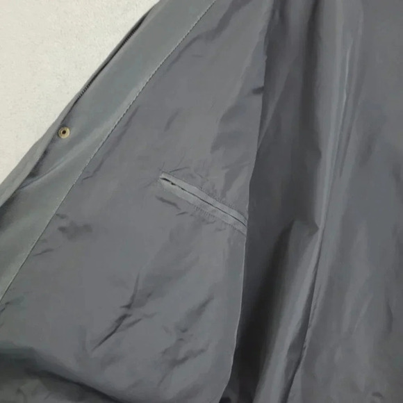 Gant Mens L Windbreaker Overcoat Button Zip Closure Dark Gray 9CT - Picture 7 of 11